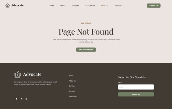Advocate - Lawyer Attorney and Law Firm Elementor Template Kit