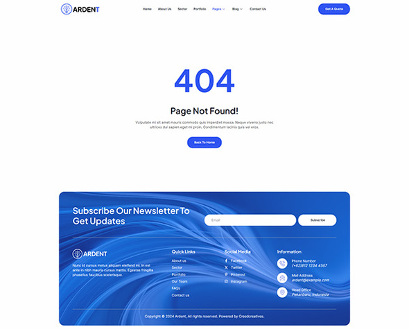 Ardent - Venture Capital & Investment Elementor Pro Template Kit