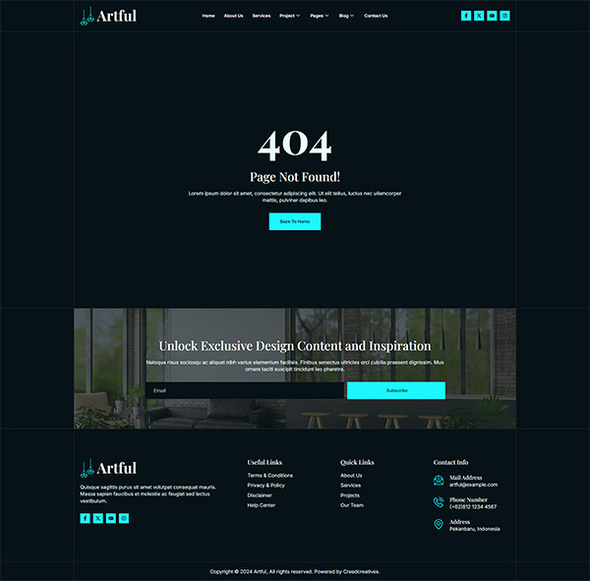 Artful - Interior Design Elementor Pro Template Kit