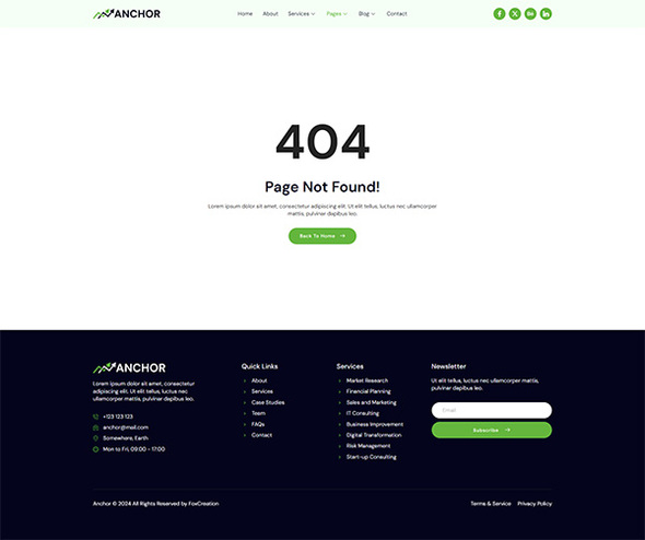 Anchor - Business Consulting Elementor Template Kit