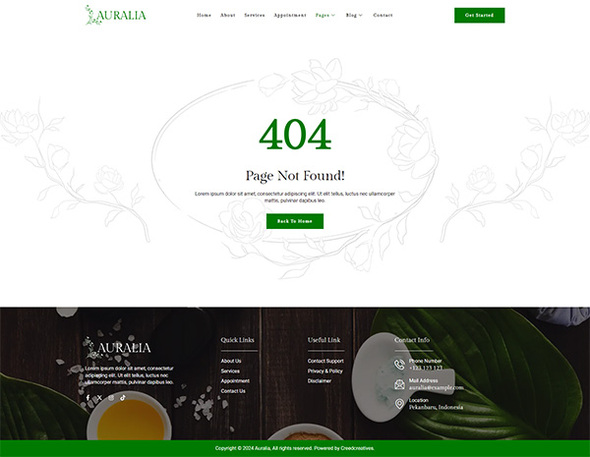Auralia - Spa & Wellness Elementor Pro Template Kit