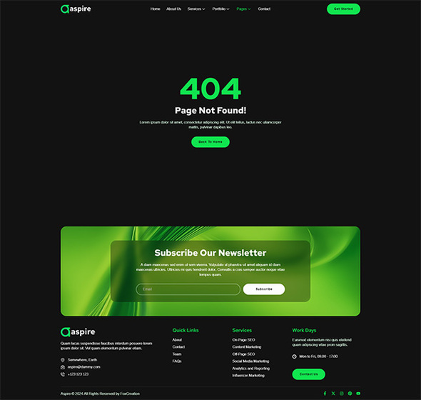 Aspire - SEO & Digital Marketing Elementor Template Kit product preview