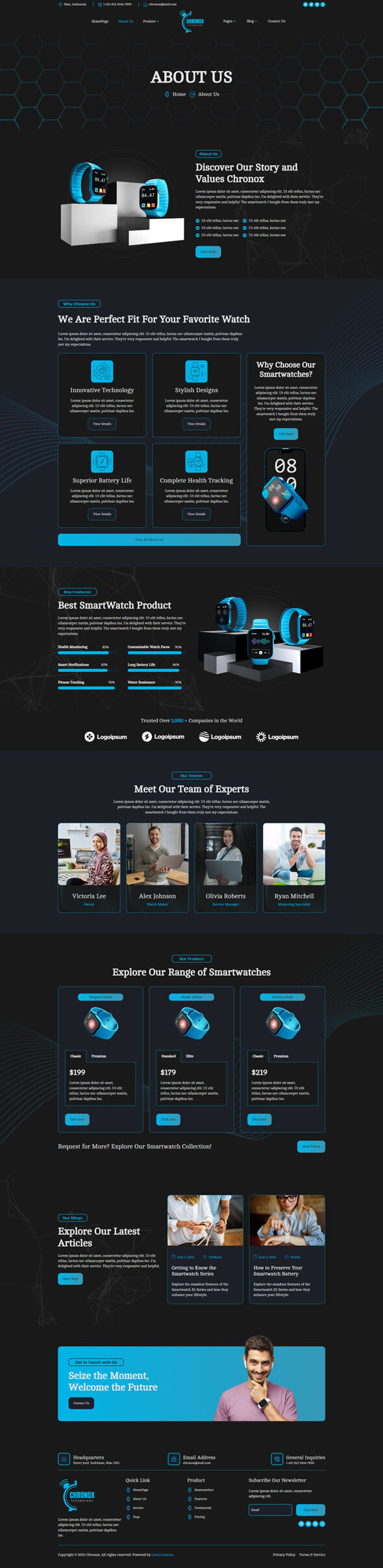 Chronox - Watch Store & Repair Service Elementor Template Kit