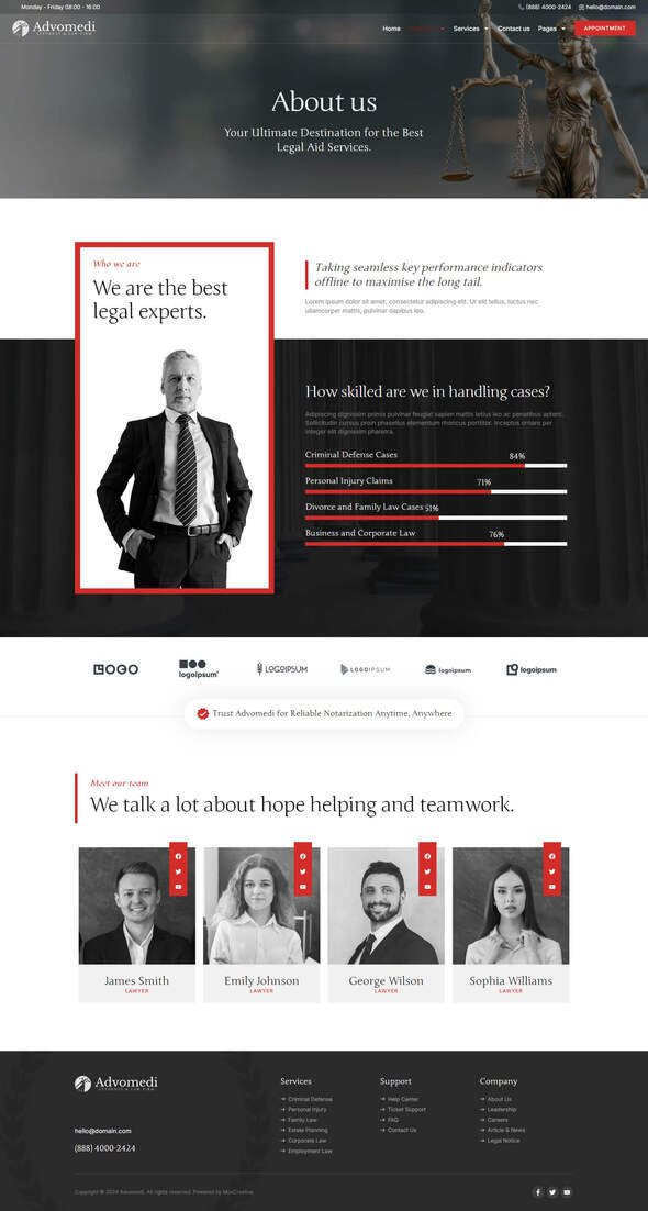 Advomedi - Attorney & Law Firm Elementor Template Kit listing image