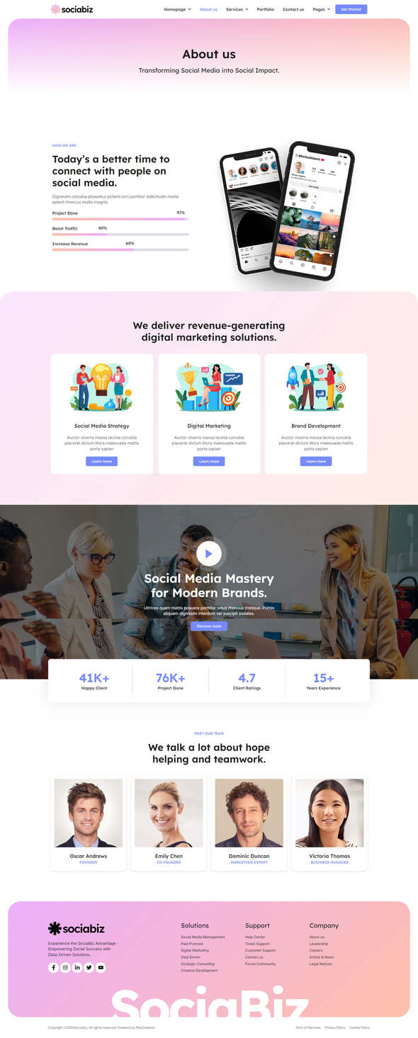 SociaBiz - Digital Marketing Agency Elementor Pro Template Kit