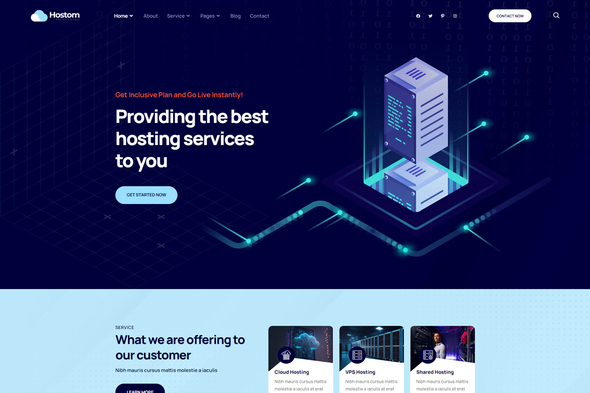 Hostom - Hosting & WHMCS Elementor Template Kit