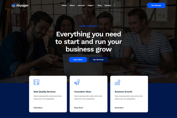 Akpager - Multipurpose Landing Page Template Kit