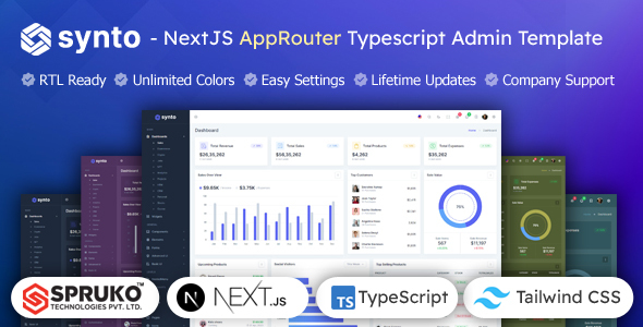 Synto - Nextjs AppRouter Admin Template Dashboard