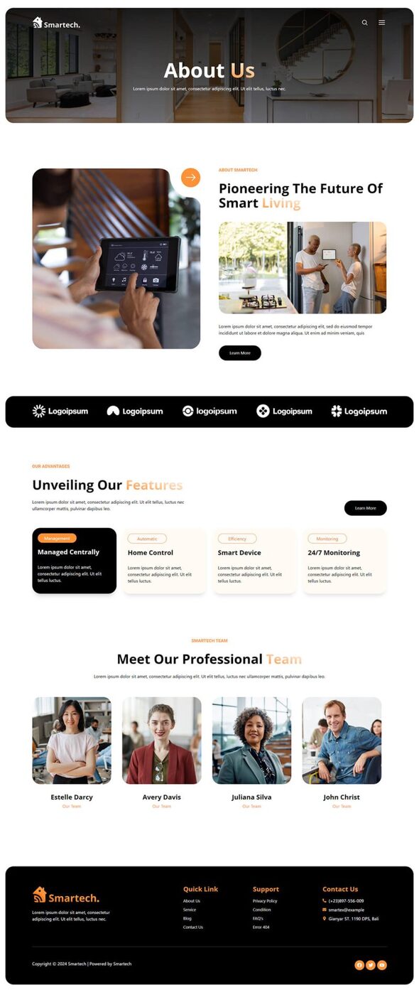 Smartech - Smart Home Installation Elementor Template Kit