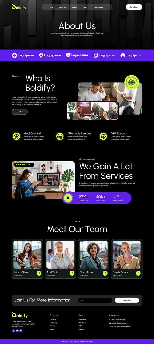 Boldify - Digital Agency Elementor Template Kit