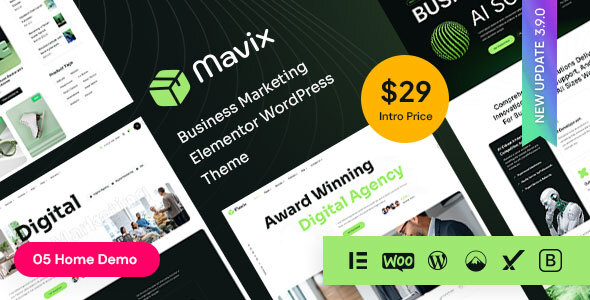 Mavix - Business Marketing Elementor WordPress Theme
