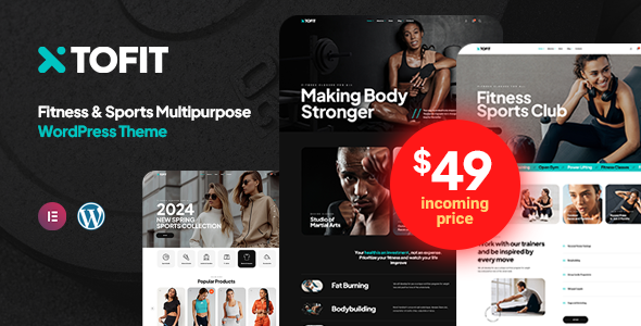 Preview image for Tofit - Fitness Club and Gym WordPress Theme