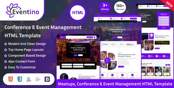 Eventino - Event, Meetup & Conference HTML Template