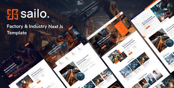 Product preview supplied for Sailo - Factory & Industry Next Js Template