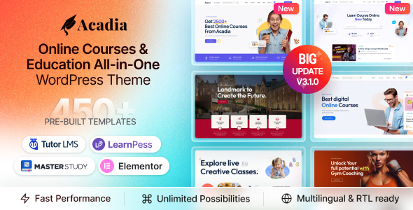 Education WordPress Theme - Acadia