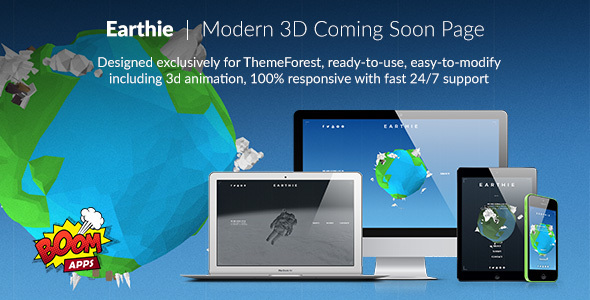 Earthie - Creative 3D Coming Soon Template