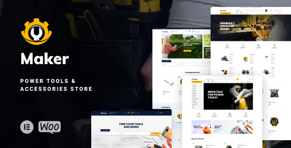 Maker – Tools Store WordPress Theme with AI