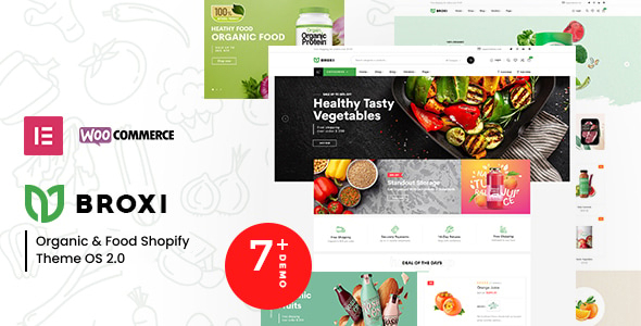 Broxi – Organic & Food Shopify Theme with AI