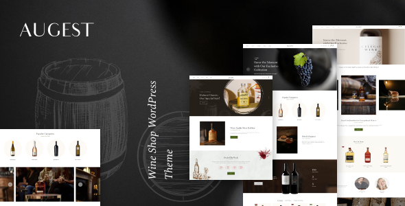 Augest – Wine Store WordPress Theme with AI