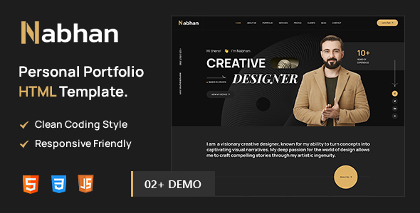 Preview image for Nabhan - Personal Portfolio HTML Template