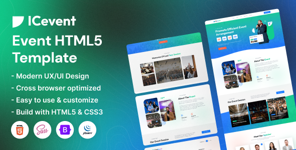 ICevent – Modern Unique Event HTML5 Template