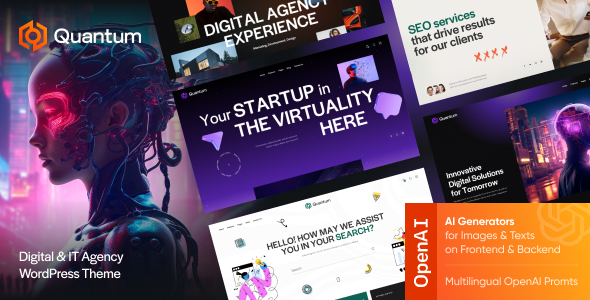 Quantum - IT Agency, AI, Startup & Software Technology WordPress Theme
