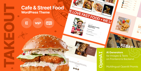 Takeout - Fast Food Delivery Cafe WordPress Theme