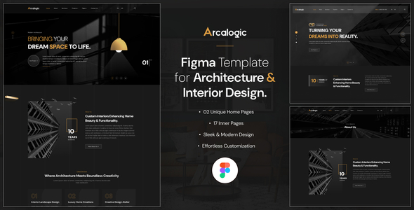 Arcalogic - Architecture & Interior Figma Template