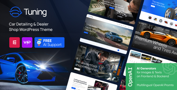 Preview image for Tuning - Car Detailing & Auto Spa WordPress theme