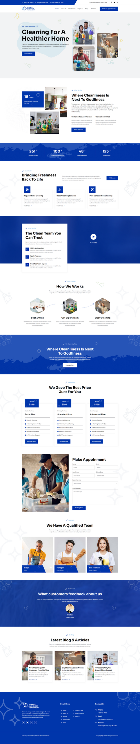 Cleanto - Cleaning Services Elementor Template KIt