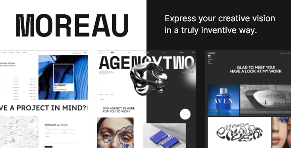 Product preview supplied for Moreau - Creative Portfolio WordPress Theme