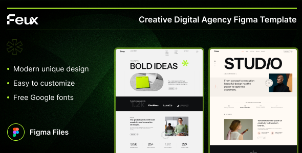 Feux - Creative Digital Agency Figma Template