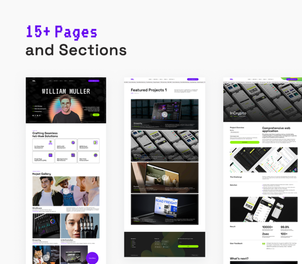 Vectra – Developer Portfolio Elementor Pro Template Kit