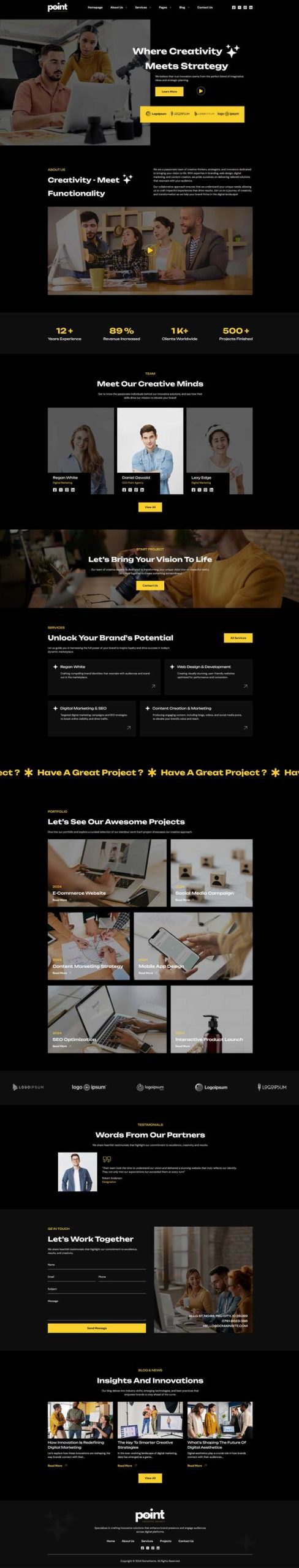 Point - Creative Digital Agency Elementor Template Kit