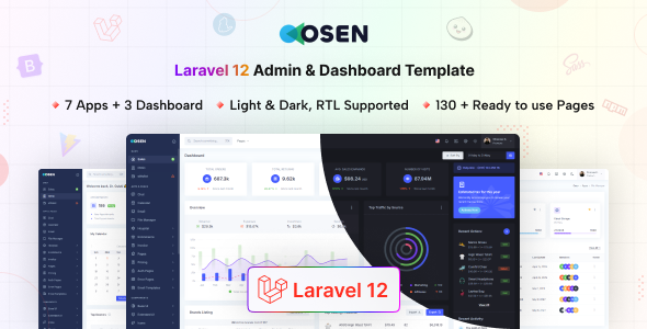 Osen - Laravel Admin & Dashboard Template (Laravel 12)
