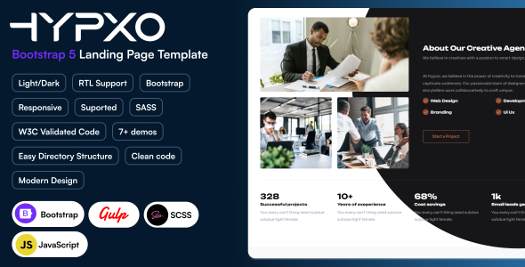 Hypxo - Landing Page Template listing image
