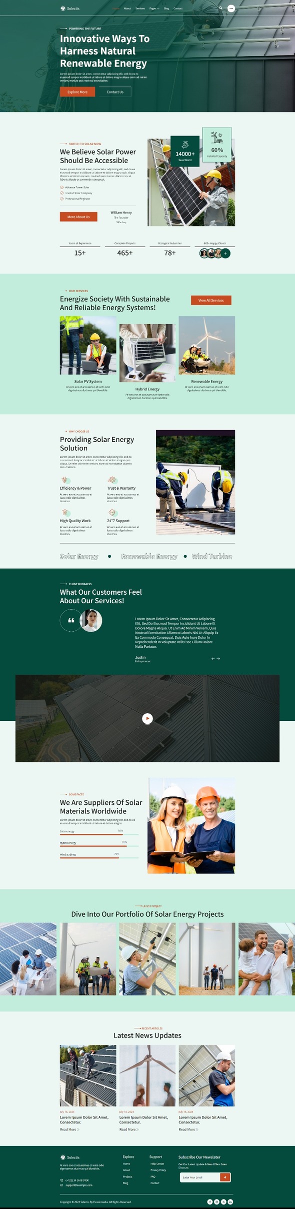 Selectis - Solar & Renewable Energy Elementor Template Kit