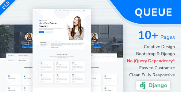 Queue - Django Personal Portfolio Template