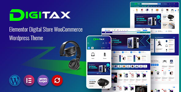 Product preview supplied for Digitax - Elementor Digital Store  WooCommerce WordPress Theme