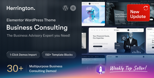 Product preview supplied for Herrington - Business Consulting WordPress Theme