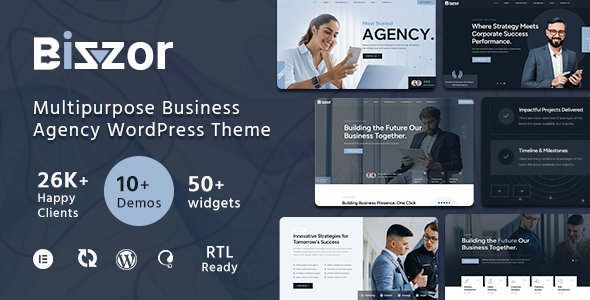 Bizzor - Multipurpose Business Agency WordPress Theme product preview