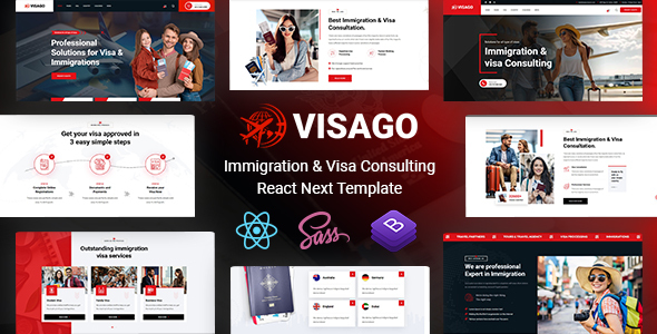 Visago - Immigration and Visa Consulting React NextJs Template