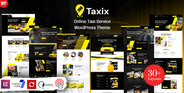 Taxix - Taxi Booking WordPress product preview
