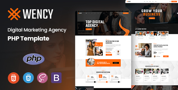 Preview image for Wency - Digital Agency PHP Template