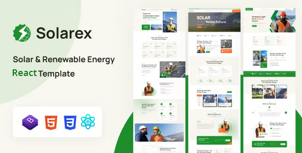 Solarex - Solar & Renewable Energy React Template