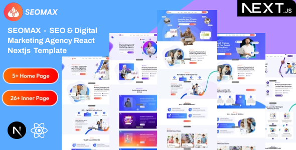 Seomax - Digital Marketing Agency & SEO React NextJs Template