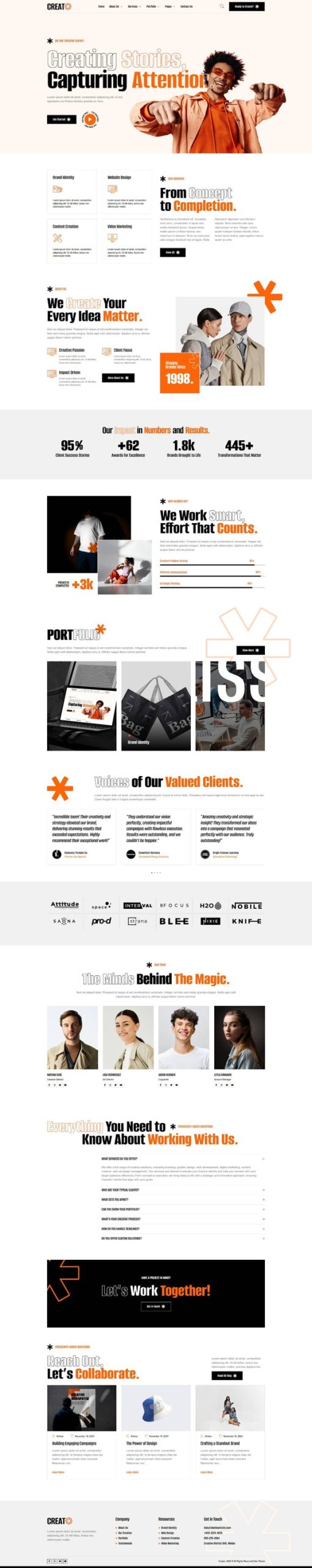Creat - Creative Agency & Portfolio Elementor Template Kit