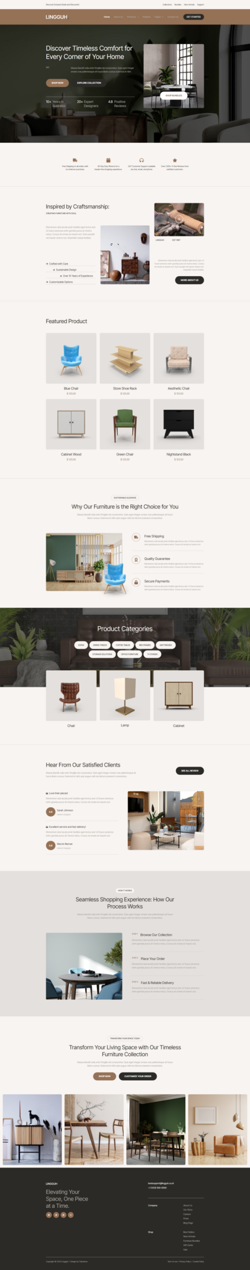 Lingguh - Furniture Ecommerce Elementor Template Kit
