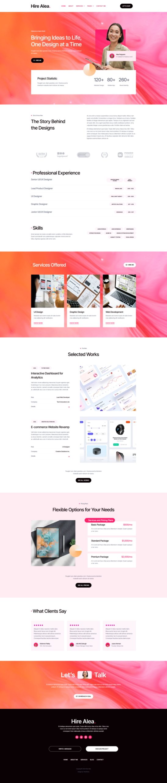 HireAlea - Personal CV Elementor Template Kit