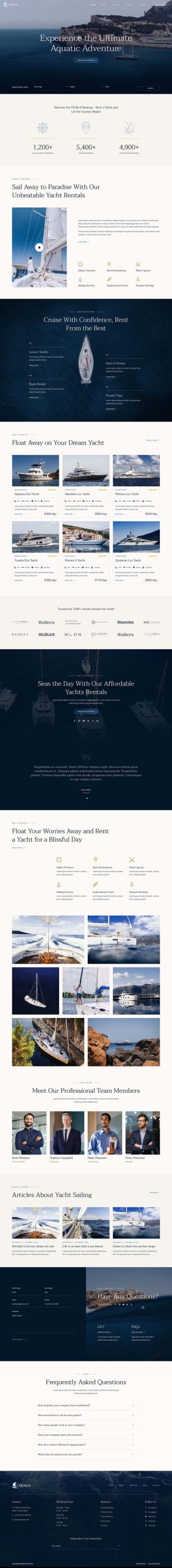 Odysea - Yacht Club & Boat Rental Elementor Template Kit